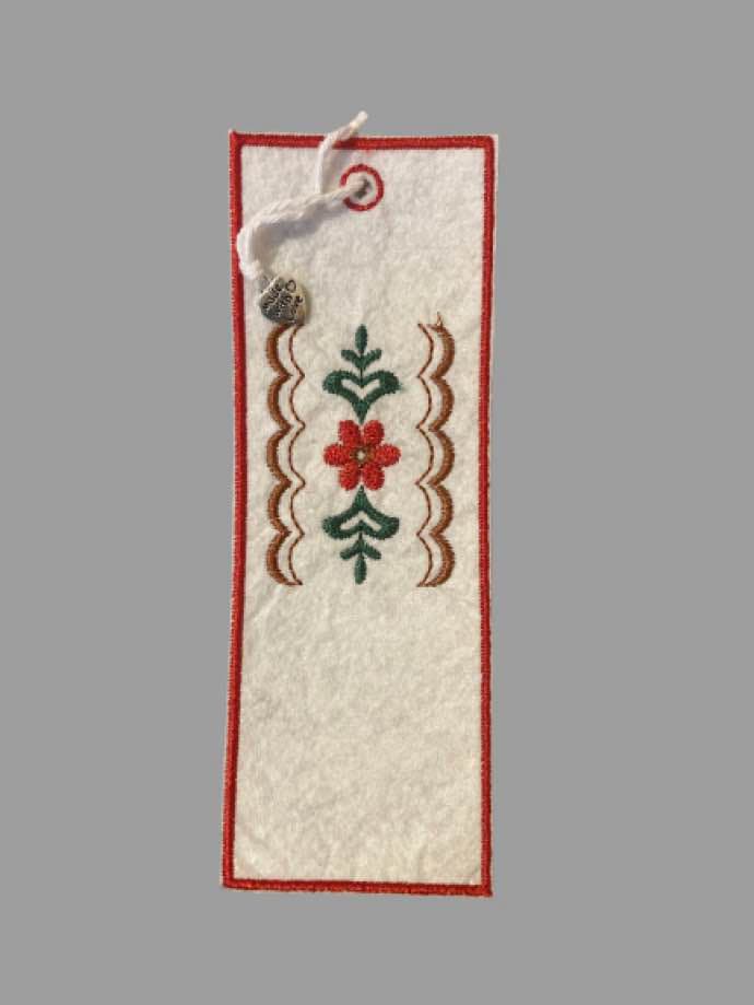 Embroidered Bookmark – Folk Art Design